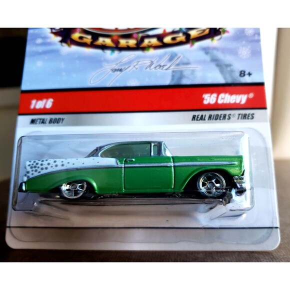 2009 Hot Wheels '56 CHEVY Metallic Green White Wayne's Holiday Garage 1/6  RRLW5 - Picture 6 of 16